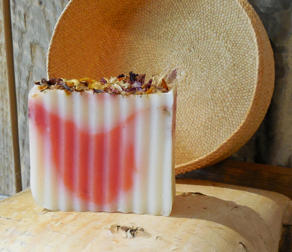 So Soft Skin! a creamy nourishing soap, loving  Organic Olive Oil infused with Alaskan Wild Rose Hip Oil & Fireweed.